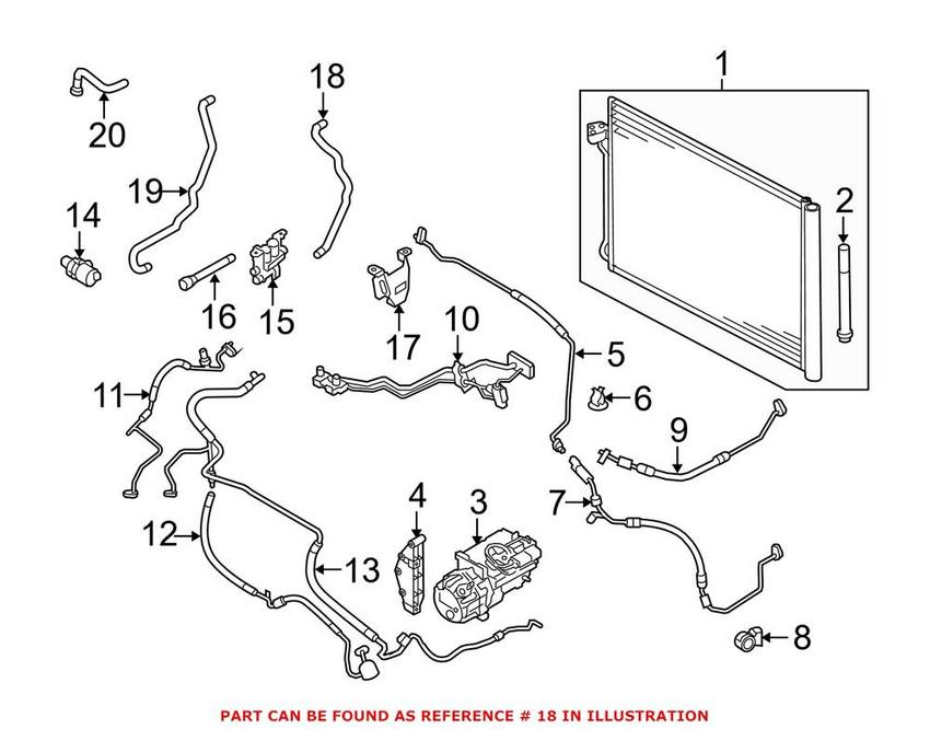 BMW Heater Hose - Inlet 64216955921